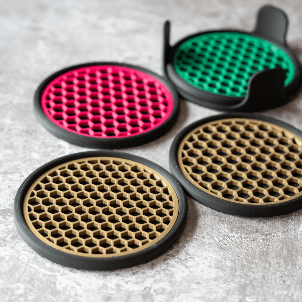 Honeycomb Drink Coasters - Set of 4 - My Store
