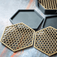 Honeycomb Drink Coasters - Set of 4 - My Store