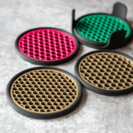 Honeycomb Drink Coasters - Set of 4 - My Store